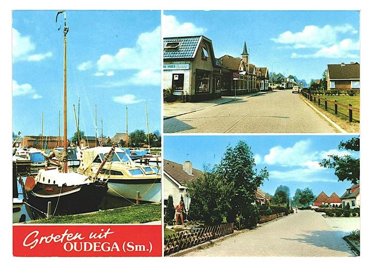 38446	Oudega	Friesland	jr 60 70	_Nette oude kaart Onbeschrev, Verzamelen, Ansichtkaarten | Nederland, Ongelopen, Friesland, 1960 tot 1980