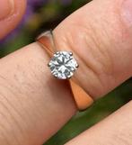 18 karaat gouden ring met natuurlijke diamant van 0.58ct!, Sieraden, Tassen en Uiterlijk, Ringen, Ophalen of Verzenden, 17 tot 18