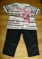 Promiss zwarte capri broek maat 50 + shirt Canda maat 50, Promiss, Zwart, Maat 46/48 (XL) of groter, Ophalen of Verzenden