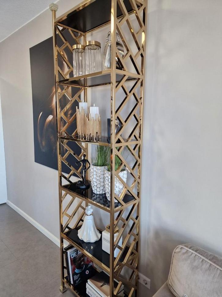 2 stuks Eichholtz cabinet Skyler vitrinekast boekenkast, Huis en Inrichting, Kasten | Vitrinekasten, Zo goed als nieuw, 200 cm of meer