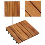 Terrastegels acaciahout 30 x 30 cm verticaal patroon 10 pcs, Tuin en Terras, Verzenden