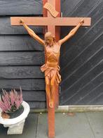 Groot kerk kruis antiek religie 130 cm hoog, Antiek en Kunst, Antiek | Religie, Ophalen of Verzenden