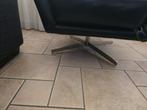 Leren draai fauteuil zwart, Huis en Inrichting, Fauteuils, Ophalen of Verzenden, Gebruikt, 50 tot 75 cm