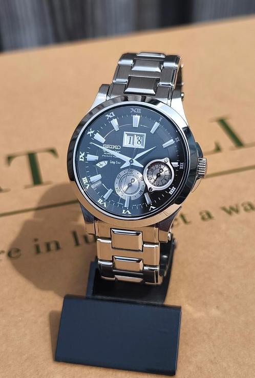Seiko Premier SNP003p1 Kinetic Perpetual calendar, Sieraden, Tassen en Uiterlijk, Horloges | Heren, Zo goed als nieuw, Seiko, Staal