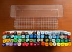 COPIC Markers 72 st. (60 Classic + 12 Sketch) in cassette, Hobby en Vrije tijd, Tekenen, Ophalen of Verzenden, Zo goed als nieuw