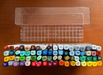 COPIC Markers 72 st. (60 Classic + 12 Sketch) in cassette beschikbaar voor biedingen
