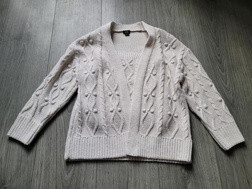 RIVER ISLAND crème gebreide twinset maat 128 ~ SJ2090, Kinderen en Baby's, Kinderkleding | Maat 128, Zo goed als nieuw, Meisje
