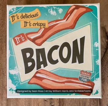 Bacon kaartspel met houten Bacon tokens beschikbaar voor biedingen