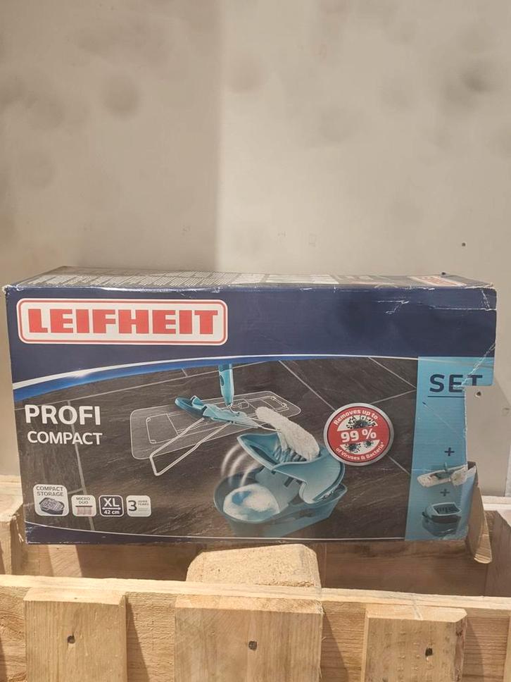 Leifheit Profi Compact XL Dweilset NIEUW, Huis en Inrichting, Schoonmaakartikelen, Dweilemmer, -bak, of -wagen, Ophalen of Verzenden