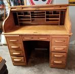 Mooi houten rolluikbureau - 121cm breed, Antiek en Kunst, Ophalen