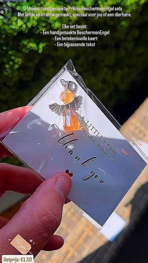 Prisma Beschermengel Sleutelhanger + Bedankkaartje, Verzamelen, Sleutelhangers, Nieuw, Ophalen of Verzenden