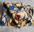 NIEUW pracht geel/blauw tinten dikke tricot 3.10 x 1.50, 120 cm of meer, Katoen, Verzenden, Blauw