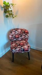 Gebloemde fauteuil/stoel, vintage look, Huis en Inrichting, Ophalen, Zo goed als nieuw, Stof, 50 tot 75 cm