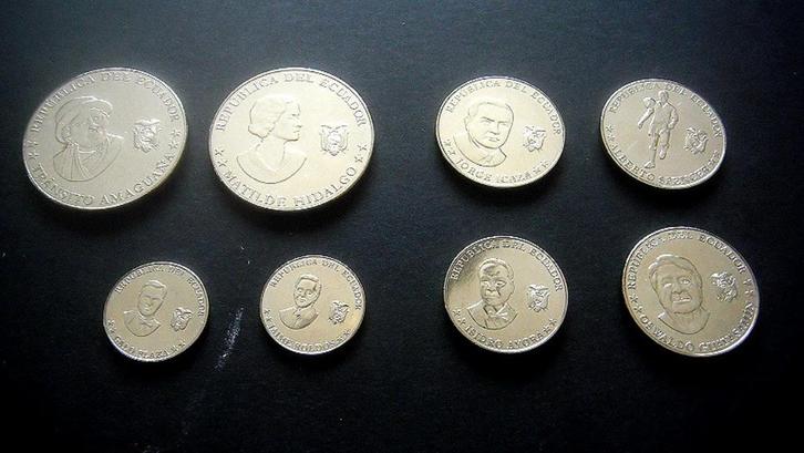 Ecuador 2023, 8 herdenkingmunten van 5 t/m 50 Centavos., Postzegels en Munten, Munten | Amerika, Setje, Zuid-Amerika, Verzenden