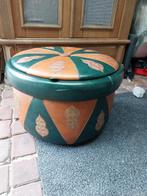 Vintage poef voetenbank met opbergruimte, Antiek en Kunst, Ophalen