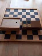Schaak/dambord met schaakstukken en damstenen, Ophalen of Verzenden