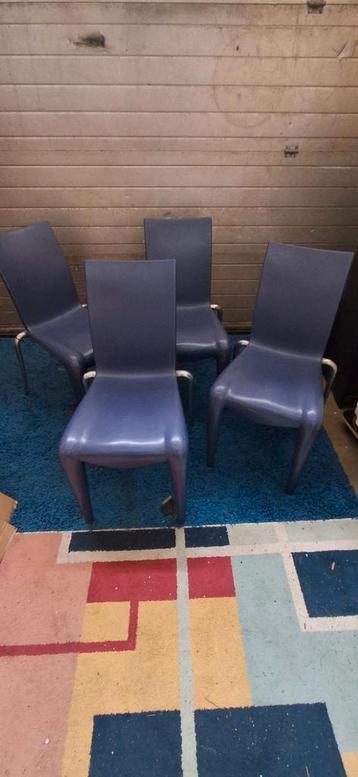 Set van 4 vintage paarse Vitra stoelen beschikbaar voor biedingen