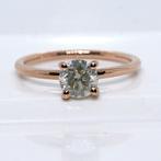 Verloving gouden diamanten ring, IGI Certificaat, 17.7 mm, Verzenden, Geen, Nieuw, 17 tot 18