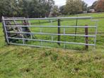 gegalvaniseerd landhek 3 meter met hang en sluitwerk, Ophalen, Zo goed als nieuw, IJzer, Spijlenhekwerk