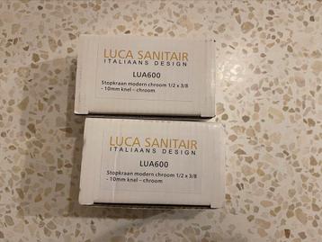 2x Nieuwe Luca Sanitair Stopkraan Chroom LUA600 beschikbaar voor biedingen