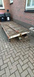 250 x 110 cm skf  gietijzer wielen motorkar salontafel, Ophalen, Zo goed als nieuw, Transportkar