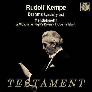 BRAHMS Symphony no. 4 CD KEMPE TESTAMENT TOP CONDITIE, Cd's en Dvd's, Cd's | Klassiek, Zo goed als nieuw, Orkest of Ballet, Romantiek