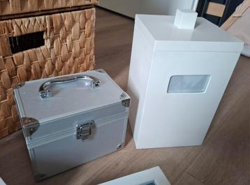 Beautycase - houten box met fotolijstje er in  beschikbaar voor biedingen