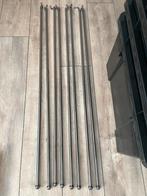 Gordijn trekstang 8 stuks gun metal, Ophalen of Verzenden, Nieuw, 100 tot 150 cm, Minder dan 100 cm