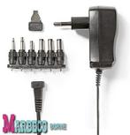 Universele AC Adapter, 3/ 4,5/ 5/ 6/ 7,5/ 9 en 12 VDC, 600mA, Nedis, Nieuw, Info@marbeco.nl, Ophalen of Verzenden
