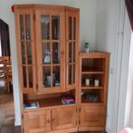 Eiken vitrine kast., Ophalen, Gebruikt, 25 tot 50 cm