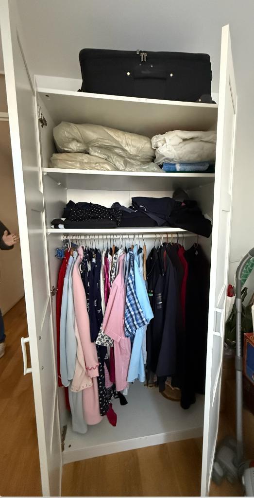 IKEA BRIMNES kledingkast wit – 2 deurs – nette staat, Huis en Inrichting, Kasten | Kledingkasten, Zo goed als nieuw, 150 tot 200 cm