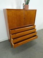 Design WK Möbel teak ladekast vintage kast, Huis en Inrichting, 100 tot 150 cm, Teakhout, 3 of 4 laden, 25 tot 50 cm