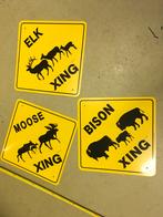 3 bijzonder waarschuwings bordjes metaal 15,-, Ophalen of Verzenden, Zo goed als nieuw, Overige typen