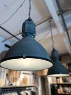 4 Originele industriële Hanglampen, Huis en Inrichting, Lampen | Hanglampen, Ophalen, Zo goed als nieuw