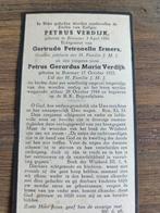 Bidprent Petrus Verdijk en zoon, Boxmeer 1944, Antiek en Kunst, Antiek | Religie, Ophalen of Verzenden