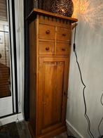 Houten smalle kast – 142x30x50 cm – met lades, Huis en Inrichting, Ophalen, Gebruikt, 100 tot 150 cm, 50 tot 100 cm
