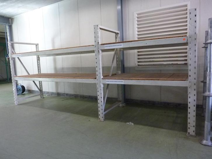 Zware set stelling met legborden / palletstelling 442x90x173, Doe-het-zelf en Verbouw, Metalen, Gebruikt, IJzer, Ophalen of Verzenden