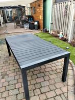 Uitschuifbare aluminium tuintafel, Tuin en Terras, Ophalen of Verzenden, Gebruikt, Rechthoekig, Aluminium