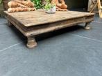 Bajot super laag old wood tafel India Indiase vintage Oud, Ophalen of Verzenden