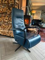 Gealux relaxfauteuil - Blauw leer Topstaat!, Ophalen, Luxe relaxfauteuil, ., Zo goed als nieuw