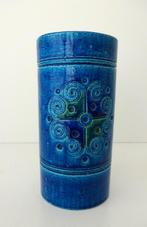 Keramiek vaas blauw turquoise met motieven Bitossi 3769-k, Ophalen of Verzenden