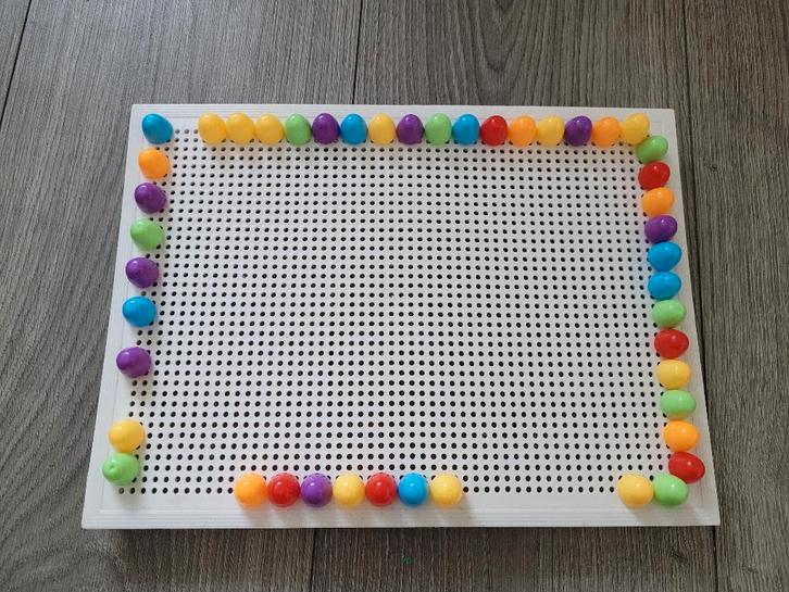 Insteek mozaïekbord met paddenstoelnagels ~ NK4801, Kinderen en Baby's, Speelgoed | Educatief en Creatief, Gebruikt, Knutselen