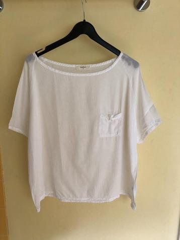 witte zomerse blouse / top Ba&sh mt 2 S/M 100% katoen beschikbaar voor biedingen