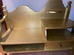 Goud houten telefoonbankje, Antiek en Kunst, Antiek | Meubels | Stoelen en Banken, Ophalen of Verzenden