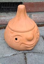 Te koop licht bruine pot voor knoflook enz.., Ophalen of Verzenden, Nieuw, Overige materialen, Pot, Bus of Blik