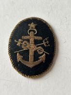 Oud marine embleem  goud geborduurd anker, Verzenden, Marine, Overige gebieden, Embleem of Badge
