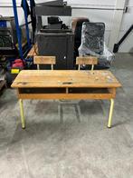 Vintage schoolbankje, Kinderen en Baby's, Kinderkamer | Tafels en Stoelen, Ophalen, Gebruikt, Stoel(en)