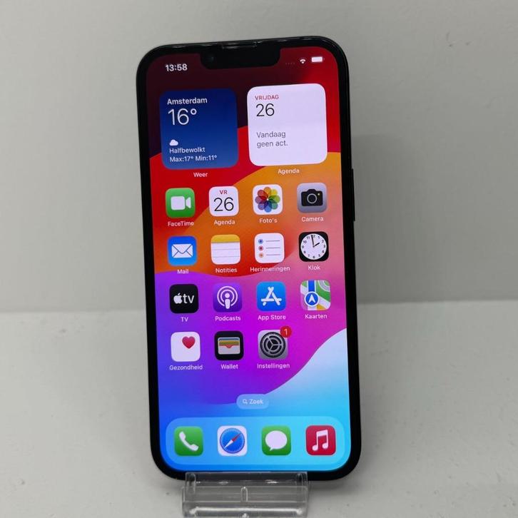 iPhone 13 128GB Midnight | Lichte krasjes | Accu 100%, Telecommunicatie, Mobiele telefoons | Apple iPhone, Zo goed als nieuw, 128 GB