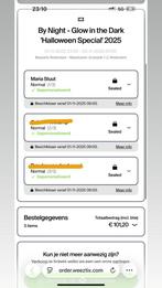 Glow in the dark halloween special at night 3 tickets, Tickets en Kaartjes, Drie personen of meer