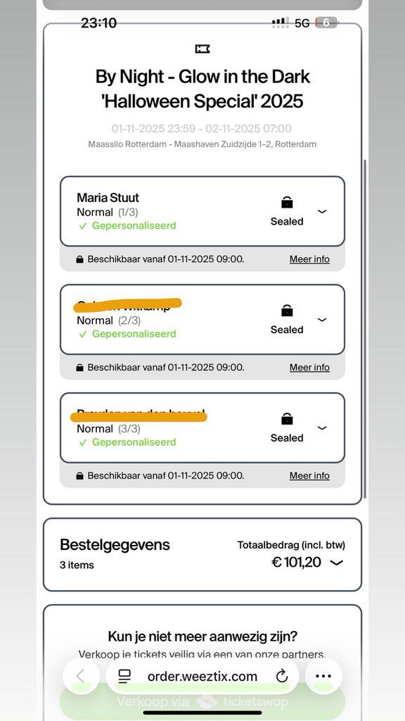 Glow in the dark halloween special at night 3 tickets, Tickets en Kaartjes, Evenementen en Festivals, Drie personen of meer